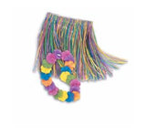 Multi-coloured Child's Hula Skirt and Lei Set