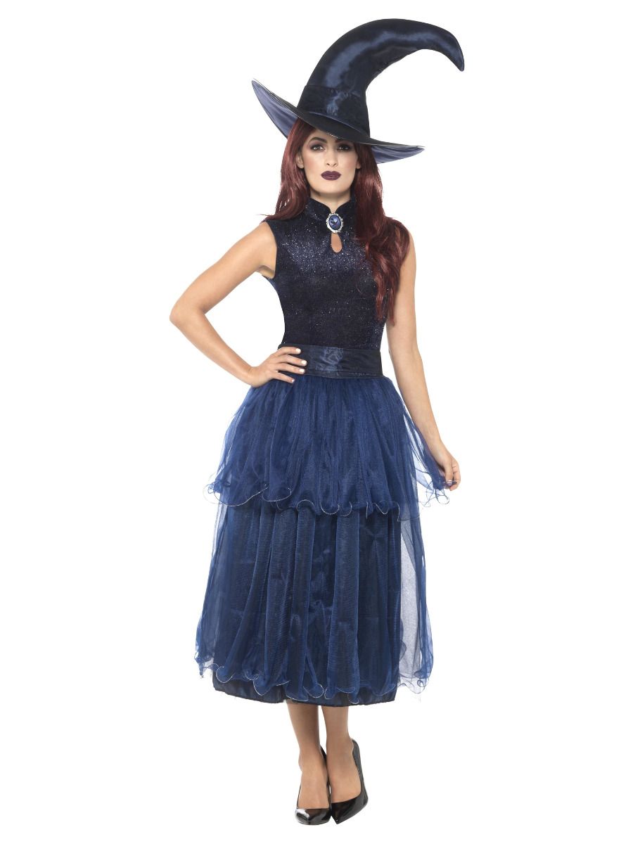 blue witch dress Deluxe Midnight Witch Costume – Fancy Dress Box