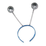 Silver Glitter Ball Head Boppers