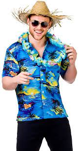 Blue Palm Trees Hawaiian Shirt