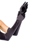 Black Satin Gloves