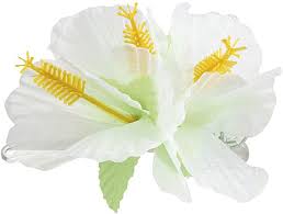 White Hibiscus Hair Flower