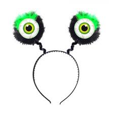 Alien Feathered Green Eyed Headboppers