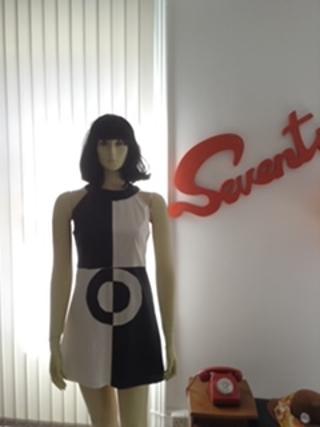 1960's Black and White Mod Dress - TO HIRE