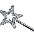 Silver Sequin Star Wand