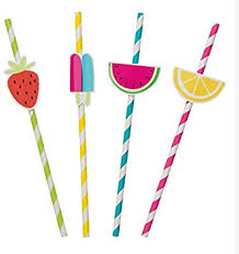 Fruity Paper Straws