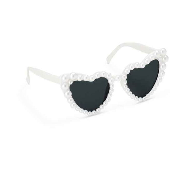 Pearl Embellished Heart Bride Glasses