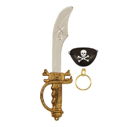 Pirate Sword/Earring/Eye Patch Set