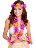 Multi Coloured Hawaiian 4 Piece Lei