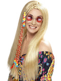 Long Blonde Hippie Wig