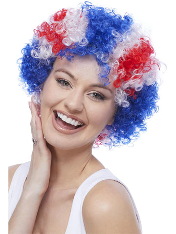 Union Jack Afro Wig