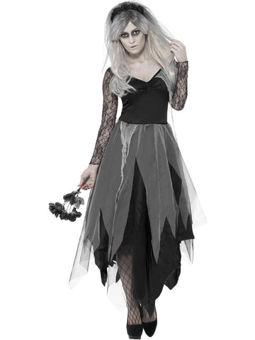 Black Graveyard Bride Adult Costume