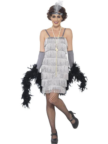 Silver Flapper Dress