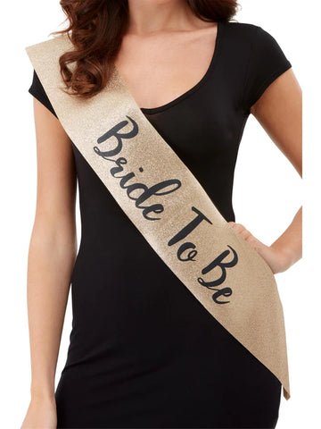 Gold Bride To Be Sash