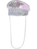 Deluxe Sequin and Pearl Bride Captain Hat