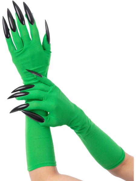 Long Green Wicked Witch Gloves