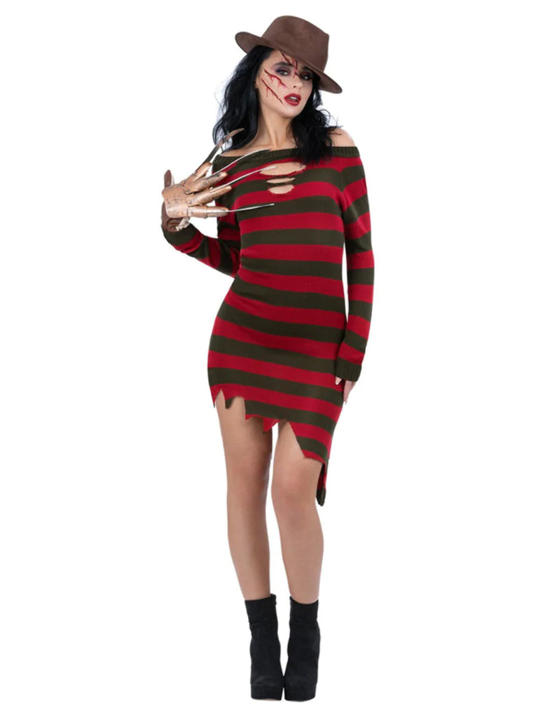 Nightmare on Elm Street Freddy Krueger Female Costume – Fancy Dress Box