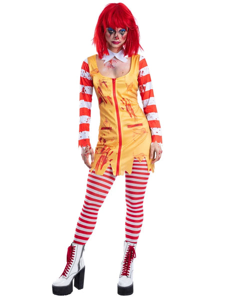 Kreepy Killer Lady Clown Costume
