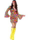 Rainbow Hippie Peace Dress