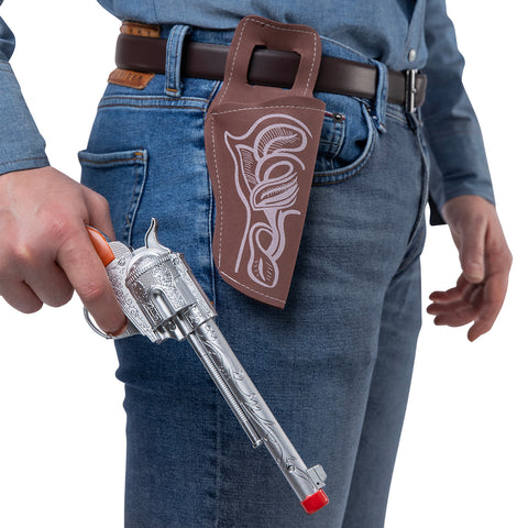 Cowboy Silver Gun and Holster