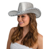 Silver Sequin Cowboy Hat