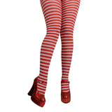 Red and White Candy Stripe Tights