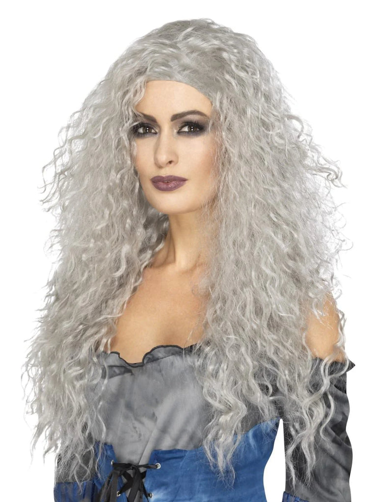 Grey Wild Banshee Wig Fancy Dress Box Grey Wild Banshee Wig Fancy Dress Box