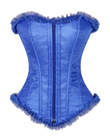 Blue Brocade Corset