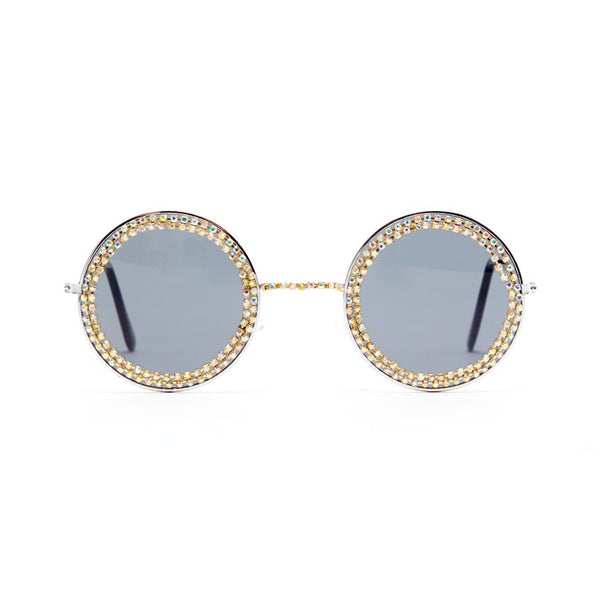 Diamonte Round Glasses