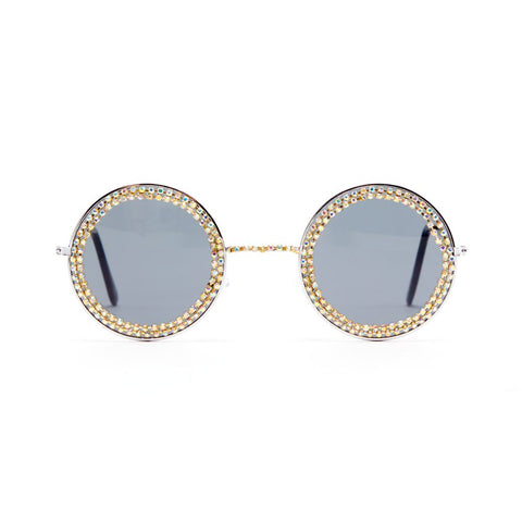 Diamonte Round Glasses