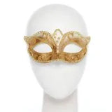 Gold Glitter Masquerade Mask