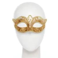 Gold Glitter Masquerade Mask