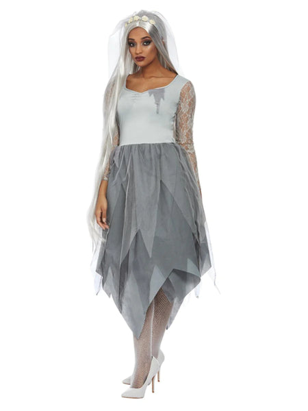 Grey Graveyard Bride Adult Costume