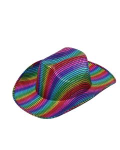 Metallic Rainbow Pride Cowboy Hat