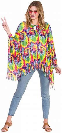 Hippie Tie Dye Poncho