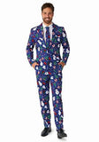 Christmas Snowman Blue Suit