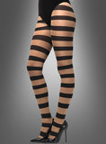 Black and Nude Striped Tights