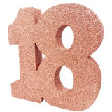 Rose Gold Glitter Number Table Decoration