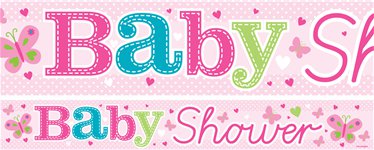 Butterfly Baby Shower Banner