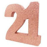 Rose Gold Glitter Number Table Decoration