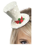 White Mini Christmas Top Hat