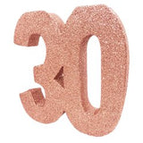 Rose Gold Glitter Number Table Decoration
