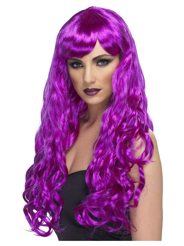 Purple Long Wavy Wig