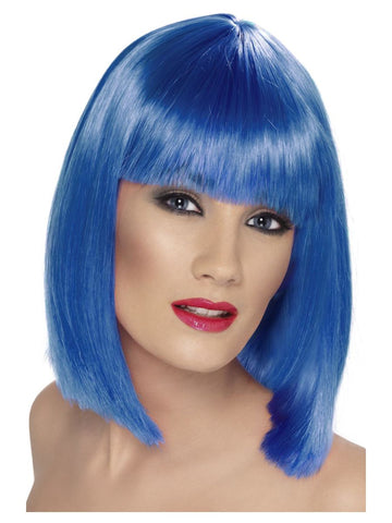 Bright Blue Glam Wig