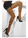 Orange and Black Striped Tights