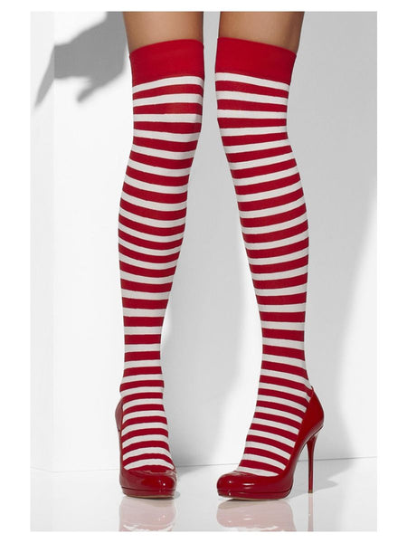 Red and White Striped Stockings