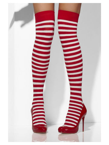 Red and White Striped Stockings