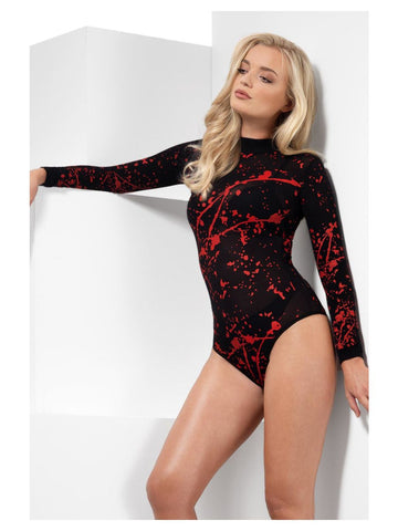 Black Opaque Bloody Bodysuit