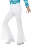 70's White Flared Trousers