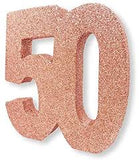 Rose Gold Glitter Number Table Decoration
